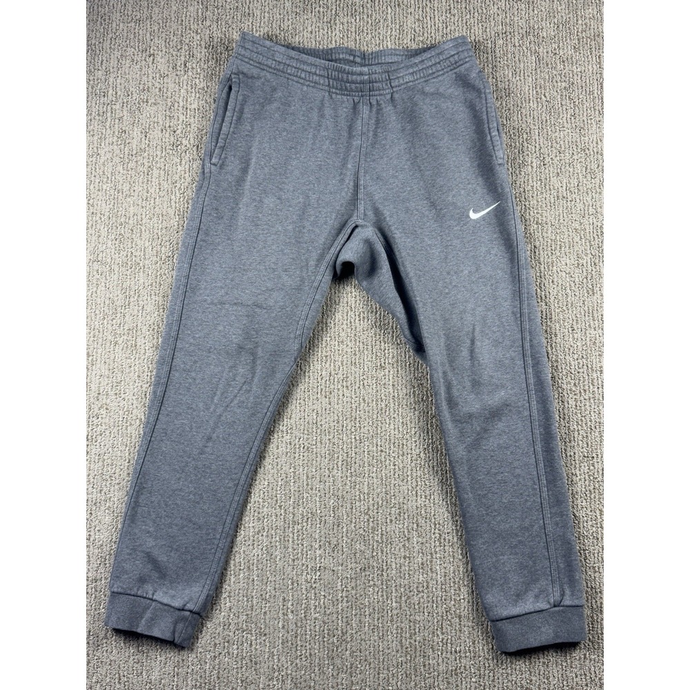 Nike Mens M Sportswear Club Fleece Jogger Sweatpants Pants Pockets Gusset Grey